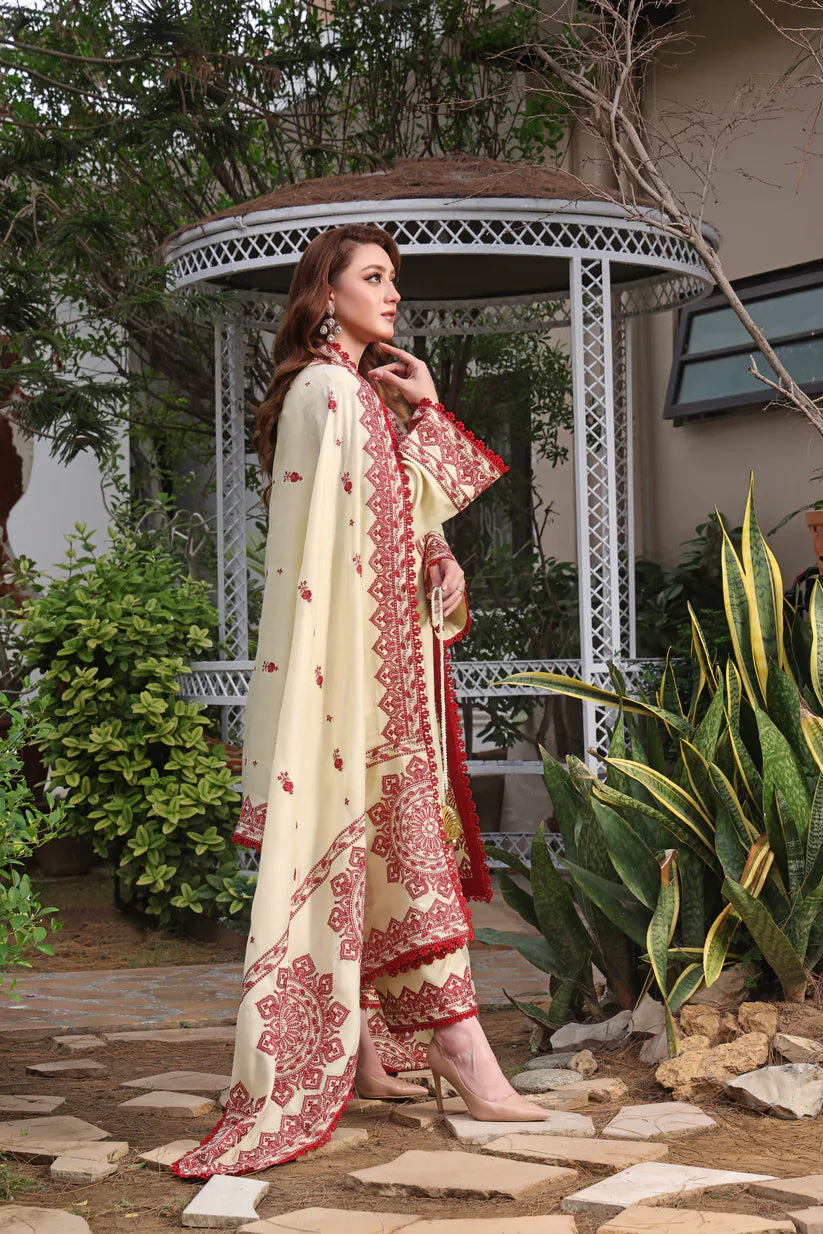 ANEELA'S | DHANAK LUXURY UNSTITCHED | EMB 3PC
