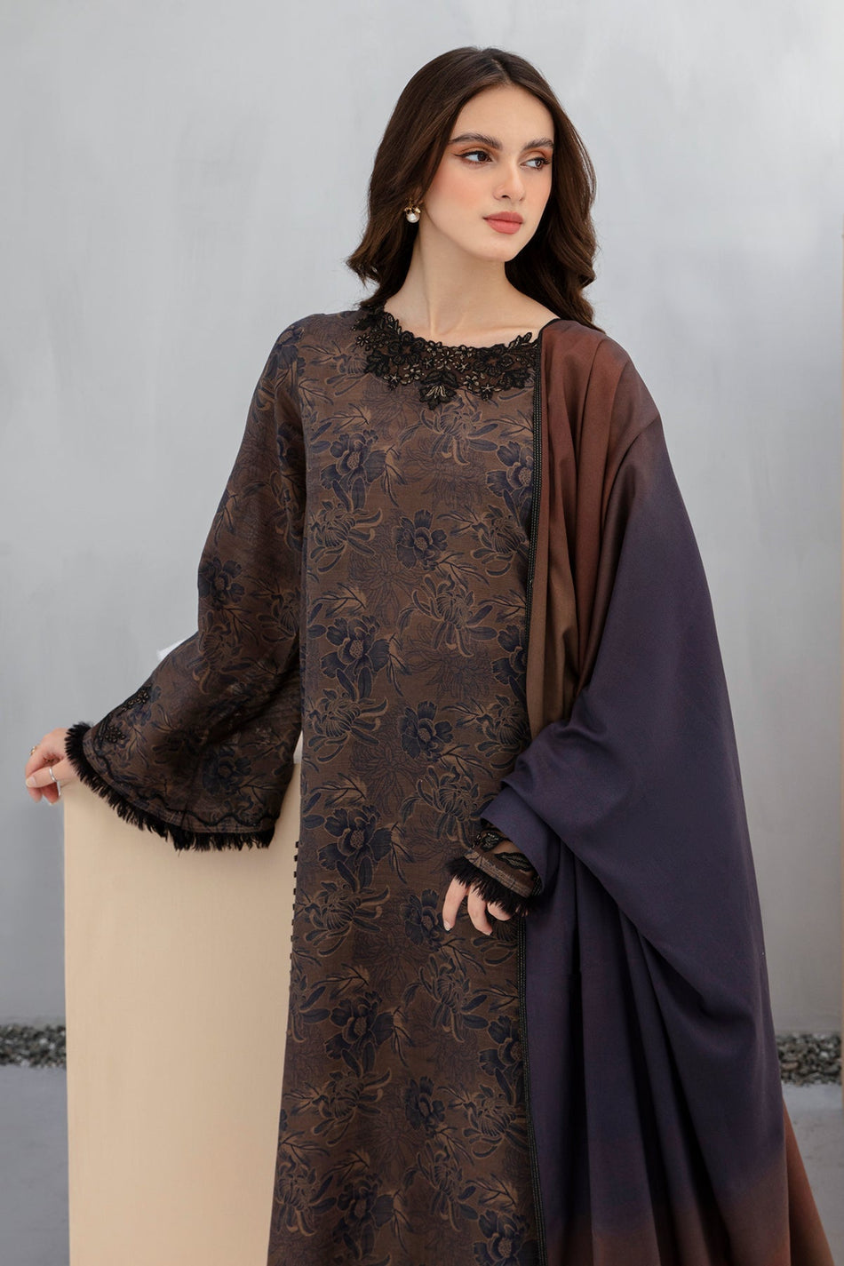 BAROQUE | DHANAK PRINTED UNSTICHED | 3PC