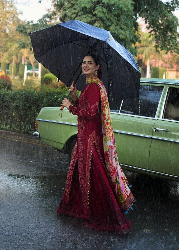 HUSSAIN REHAR DHANAK UNSTITCHED EMB 3PC