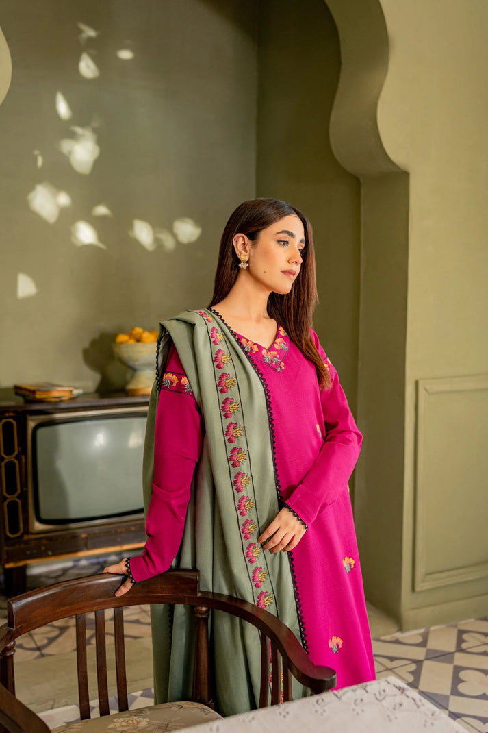 ASLING| DHANAK UNSTITCHED EMB | 3PC