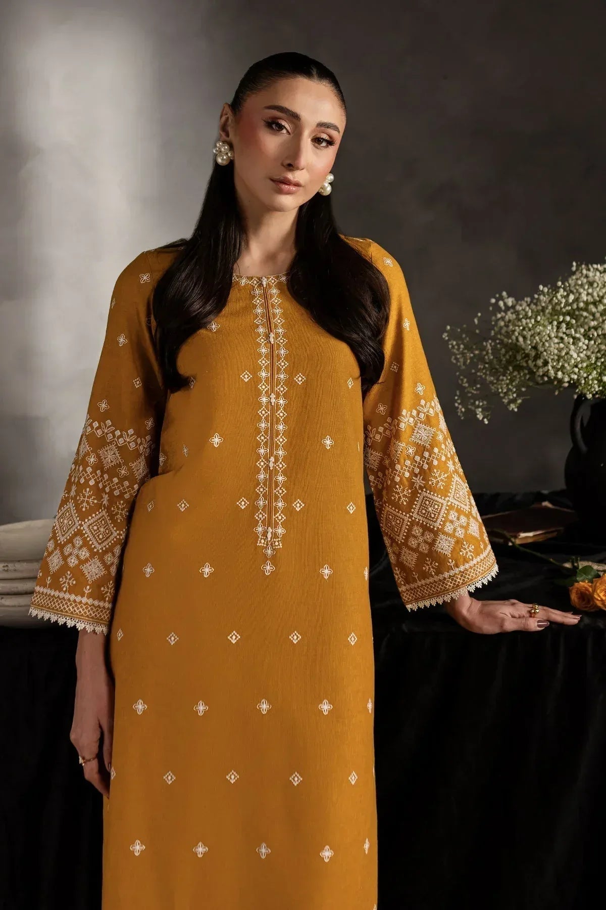 BATIK LINEN PREMIUM UNSTICH EMB 2PC