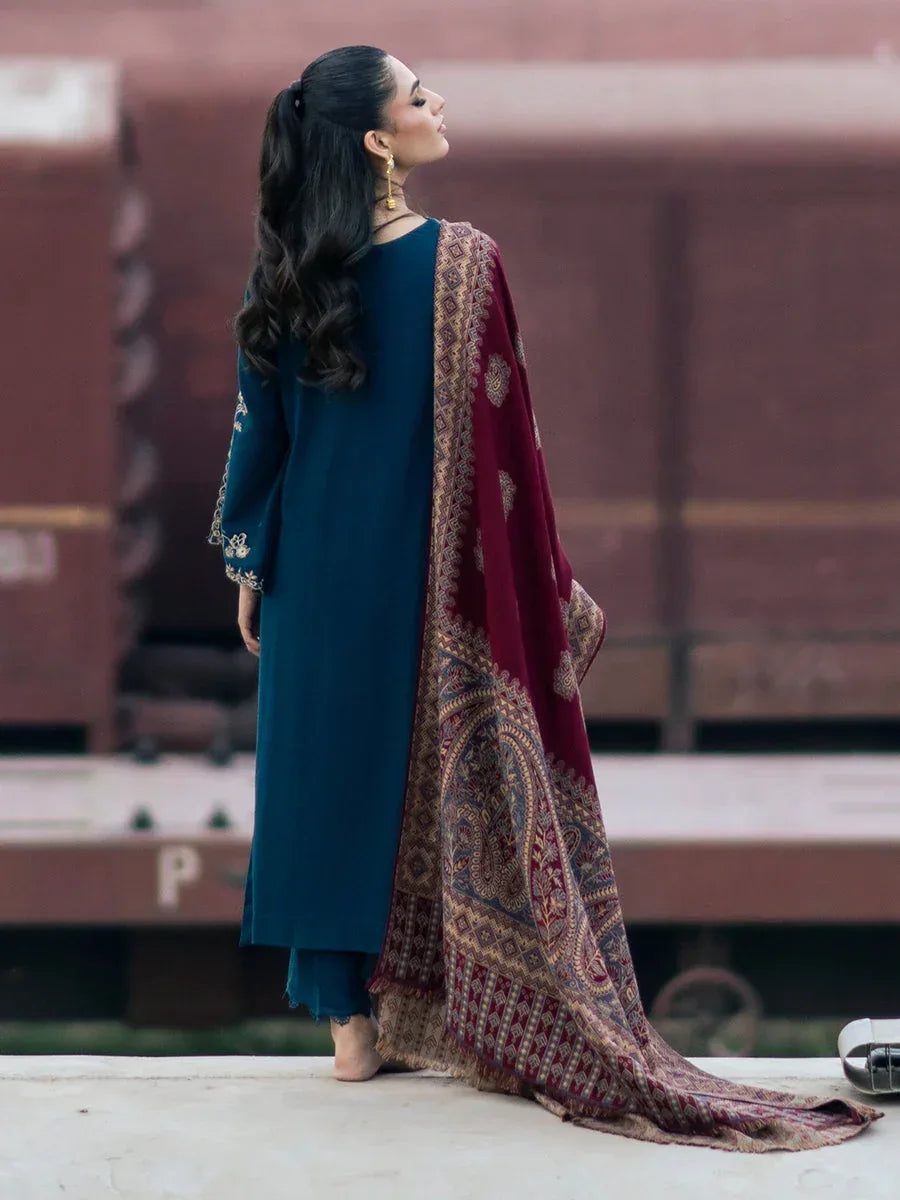 JAZMIN DHANAK LUXURY UNSTITCHED EMB 3PC