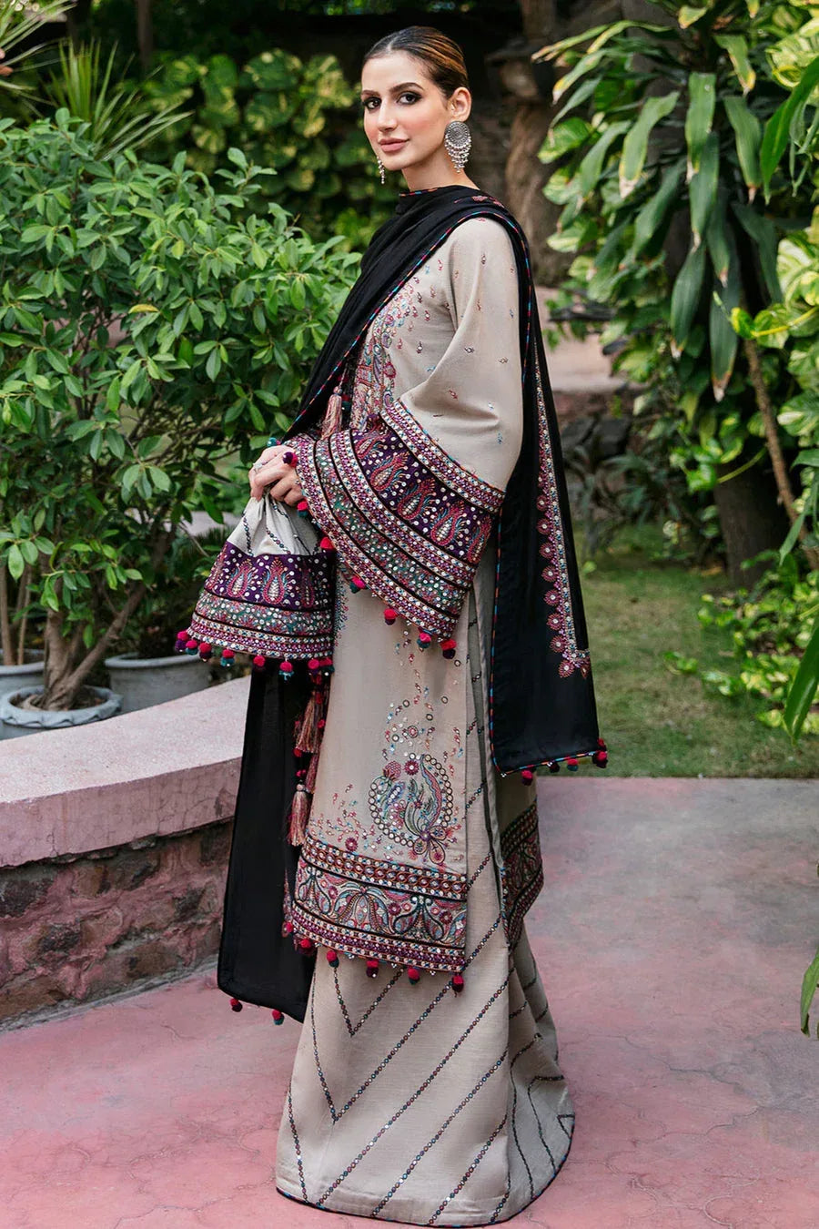 HUSSAIN REHAR KHADDAR UNSTITCHED EMB 3PC