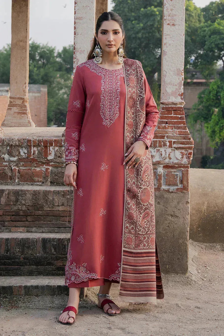 AIZEL DHANAK LUXURY UNSTITCHED EMB 3PC