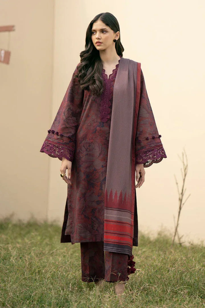 BAROQUE DHANAK PRINTED UNSTICHED 3PC
