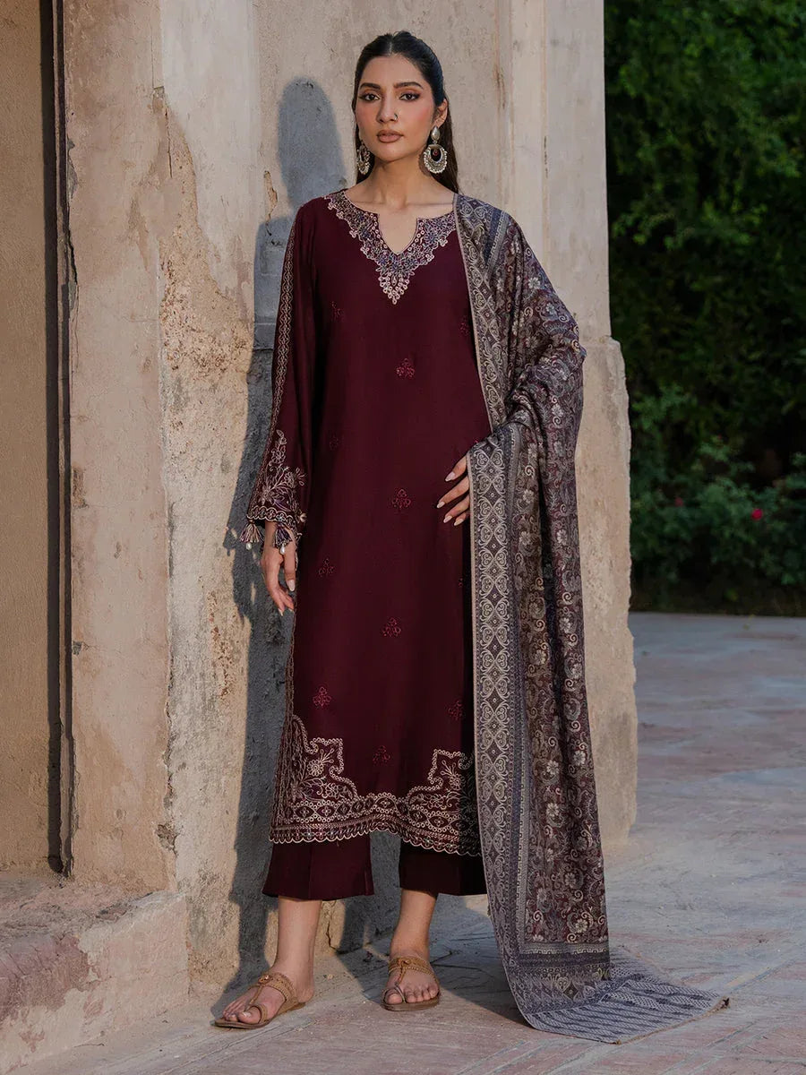 JAZMIN DHANAK LUXURY UNSTITCHED EMB 3PC