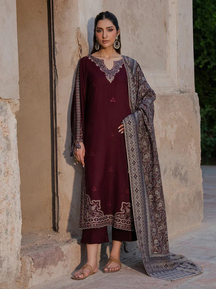 JAZMIN DHANAK LUXURY UNSTITCHED EMB 3PC