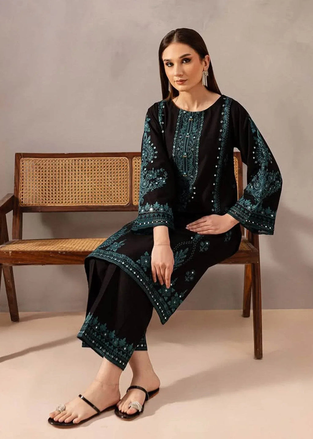 BATIK DHANAK LUXURY UNSTICH EMB 2PC