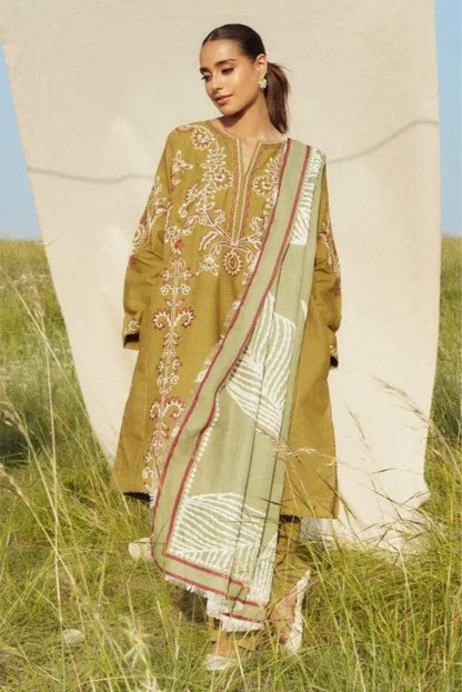 ZARA SHAHJAHAN DHANAK UNSTITCHED EMB 3PC