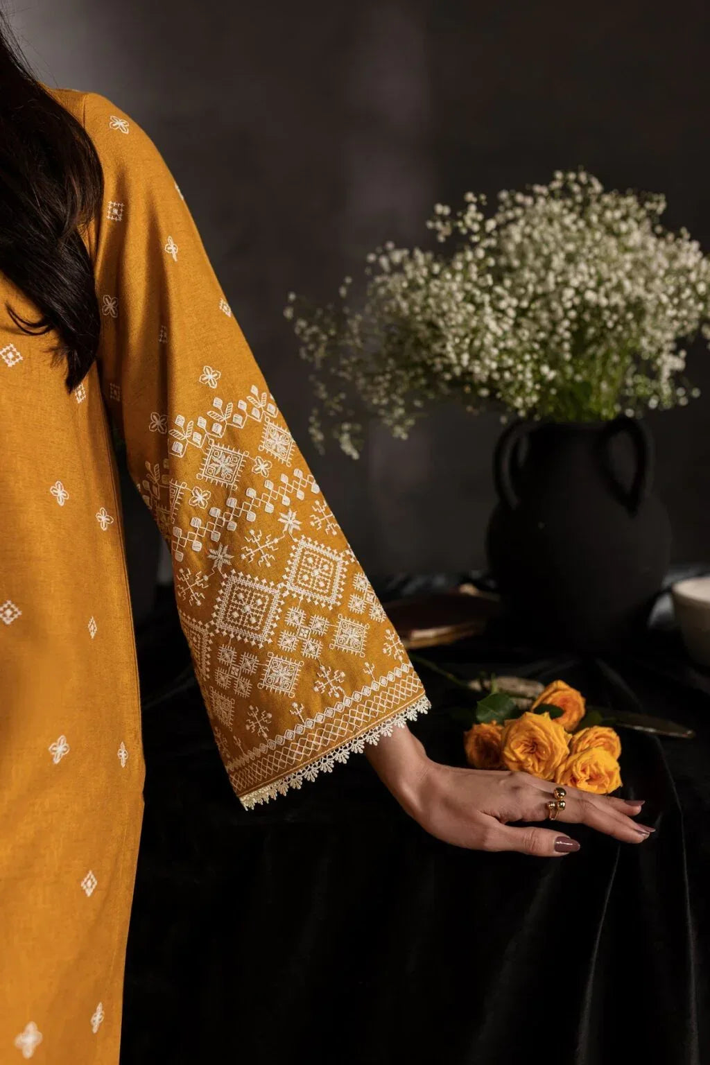 BATIK LINEN PREMIUM UNSTICH EMB 2PC