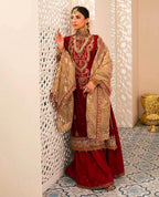 MARIA.B VELVET UNSTICHED EMB 3PC