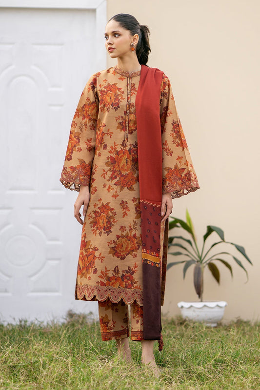 BAROQUE | DHANAK PRINTED UNSTICHED | 3PC