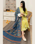 ASLING DHANAK UNSTITCHED EMB 3PC