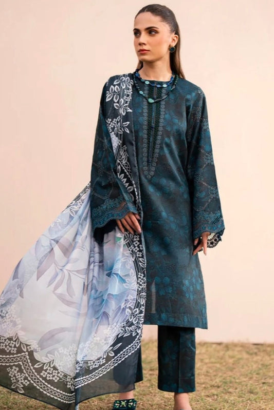 BAROQUE | DHANAK PRINTED UNSTICHED | 3PC