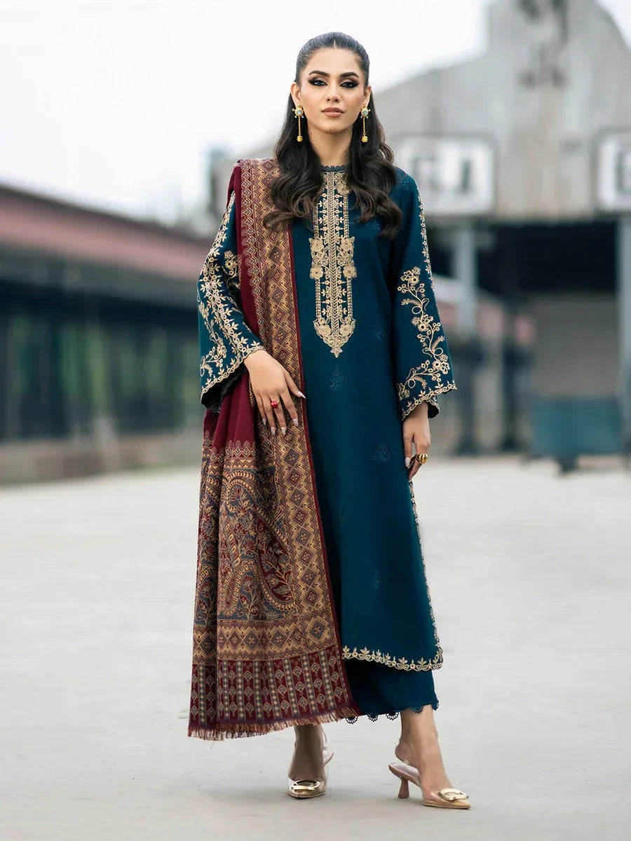 JAZMIN DHANAK LUXURY UNSTITCHED EMB 3PC