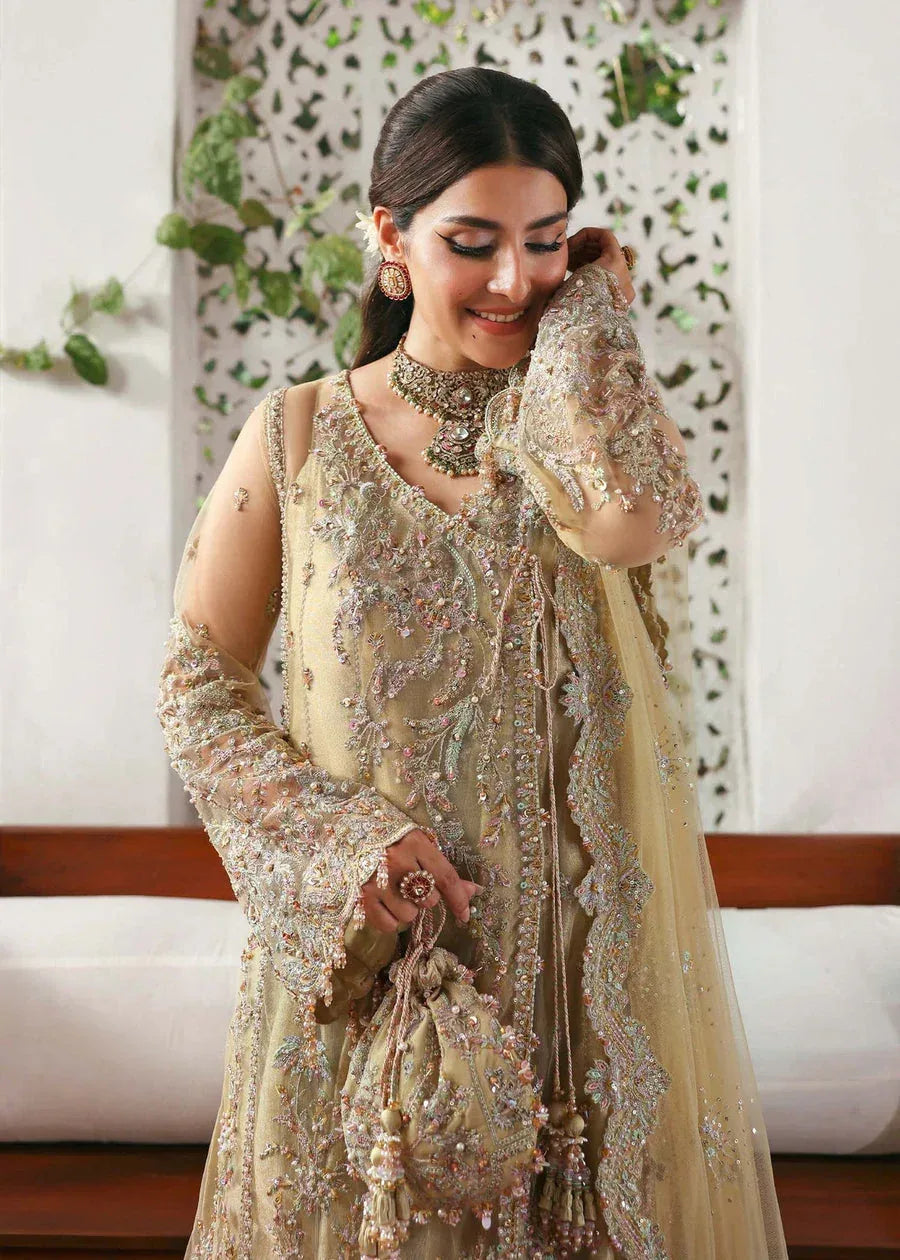 KANWAL MALIK NET UNSTITCHED EMB RUKHSAAR SUIT