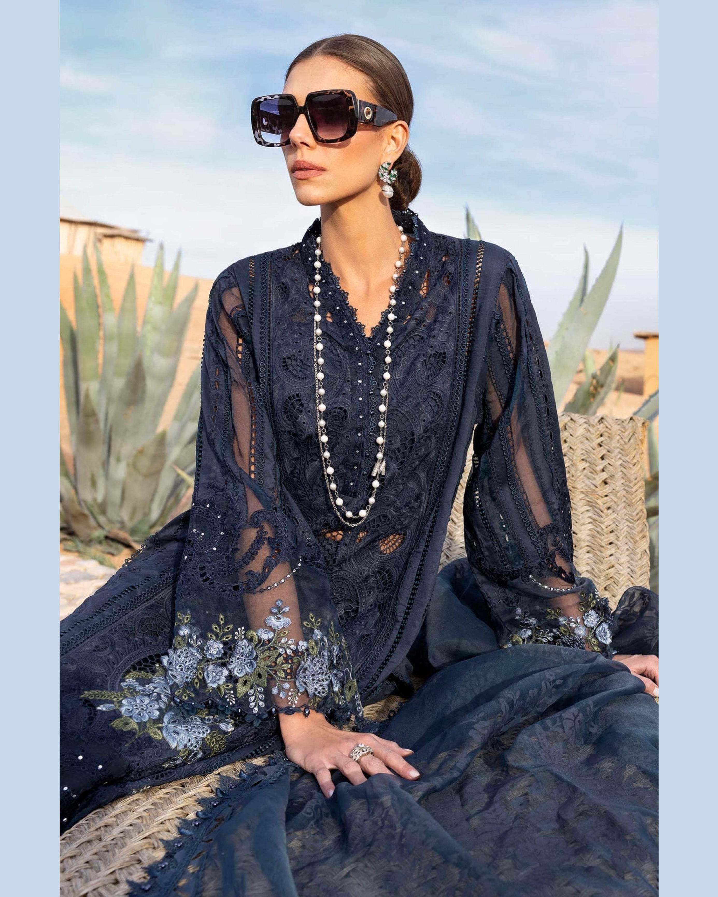 MARIA.B LAWN UNSTITCHED EMB 3PC
