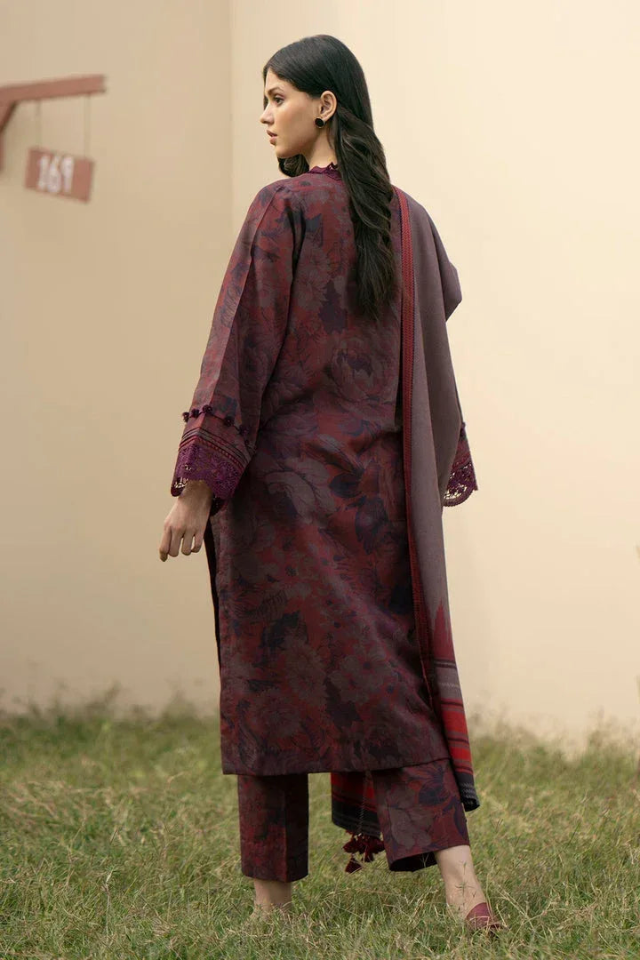 BAROQUE DHANAK PRINTED UNSTICHED 3PC
