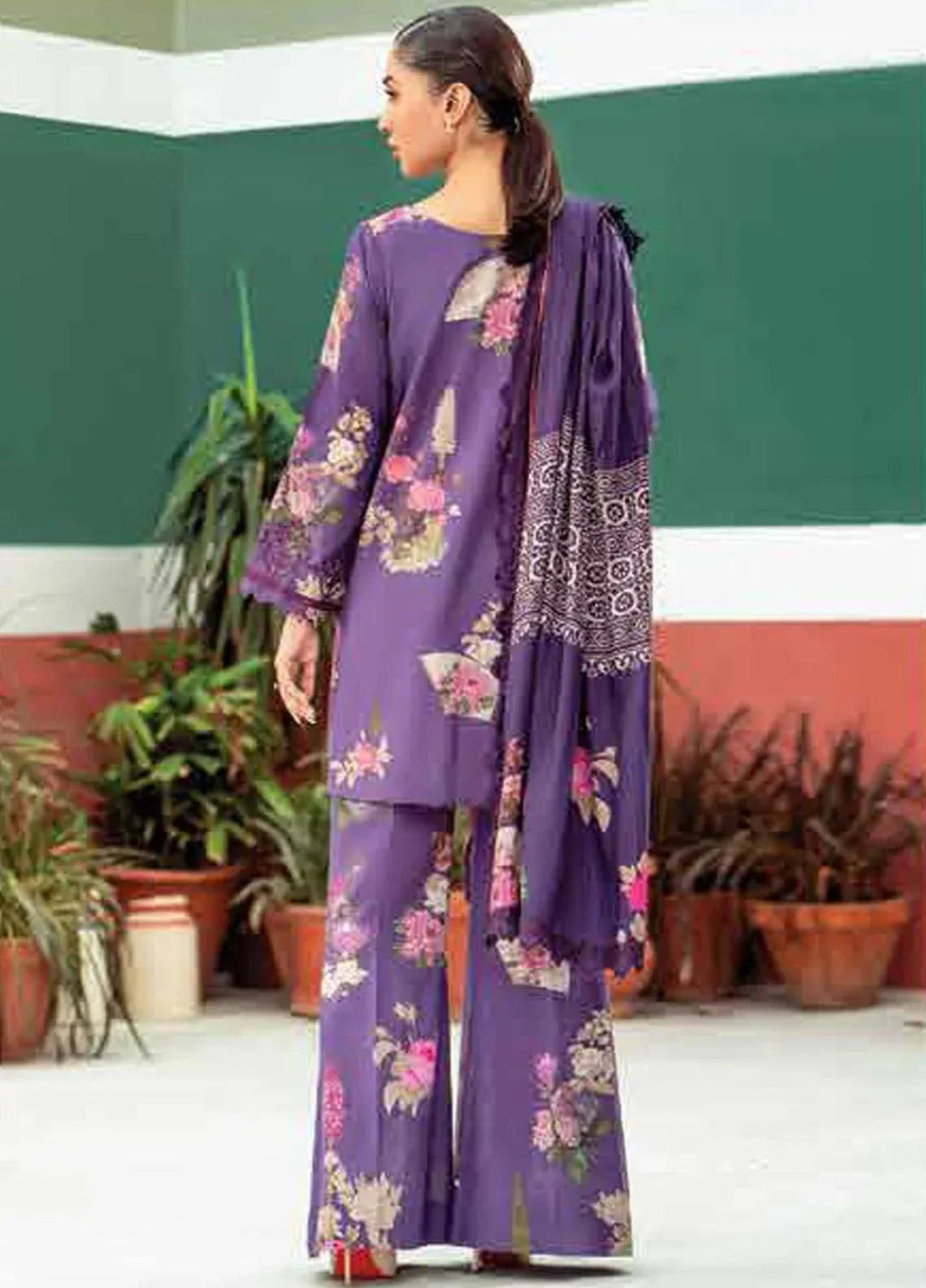 CHARIZMA CHAMBRAY LINEN UNSTICHED PRINTED 3PC