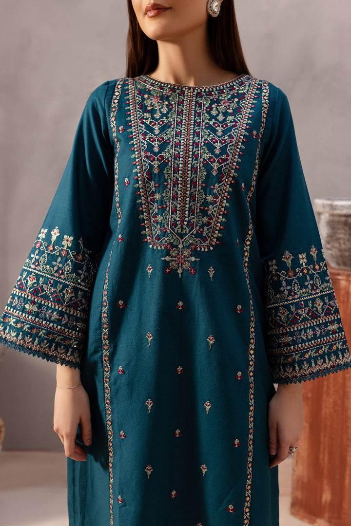 BATIK LAWN LUXURY UNSTITCHED EMB 2PC BLUE PEARL