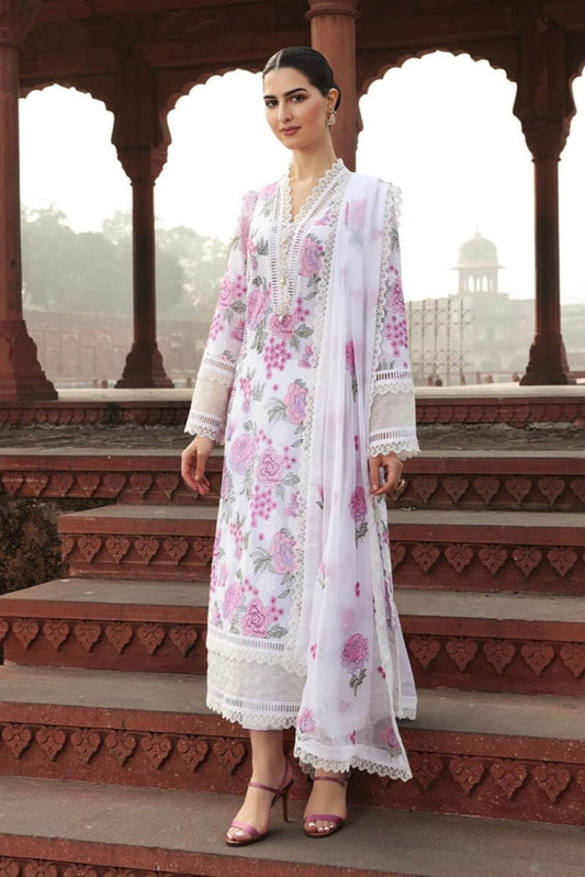BAREEZA | LINEN UNSTITCHED EMB | 3PC