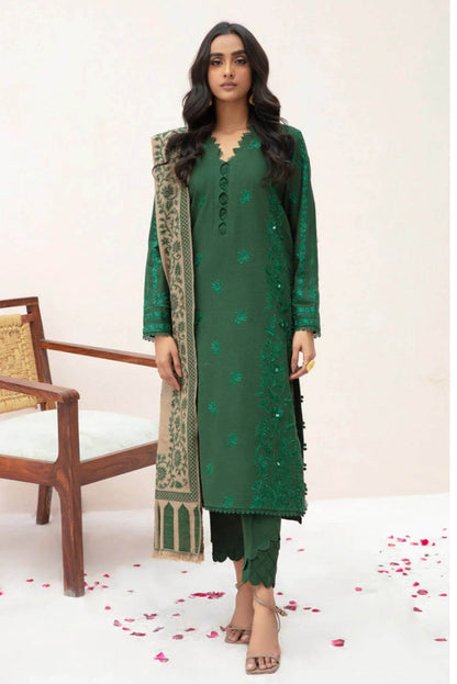 MAHI FABRICS | DHANAK UNSTITCHED EMB | 3PC