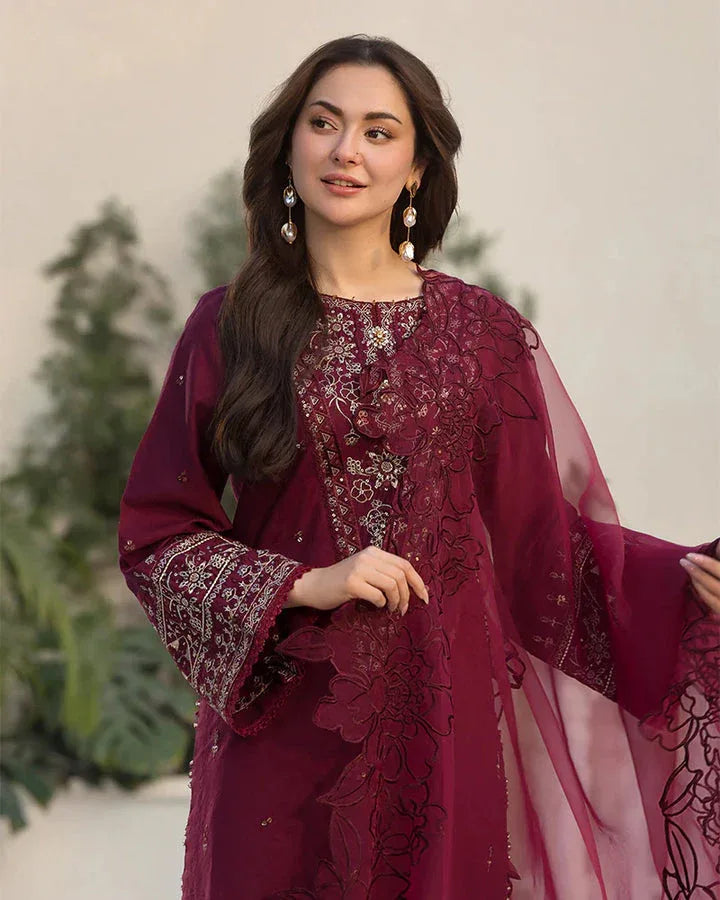 QALAMKAR LAWN UNSTITCHED EMB 3PC