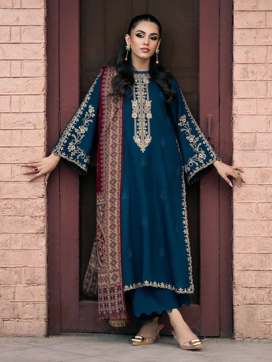 JAZMIN DHANAK LUXURY UNSTITCHED EMB 3PC