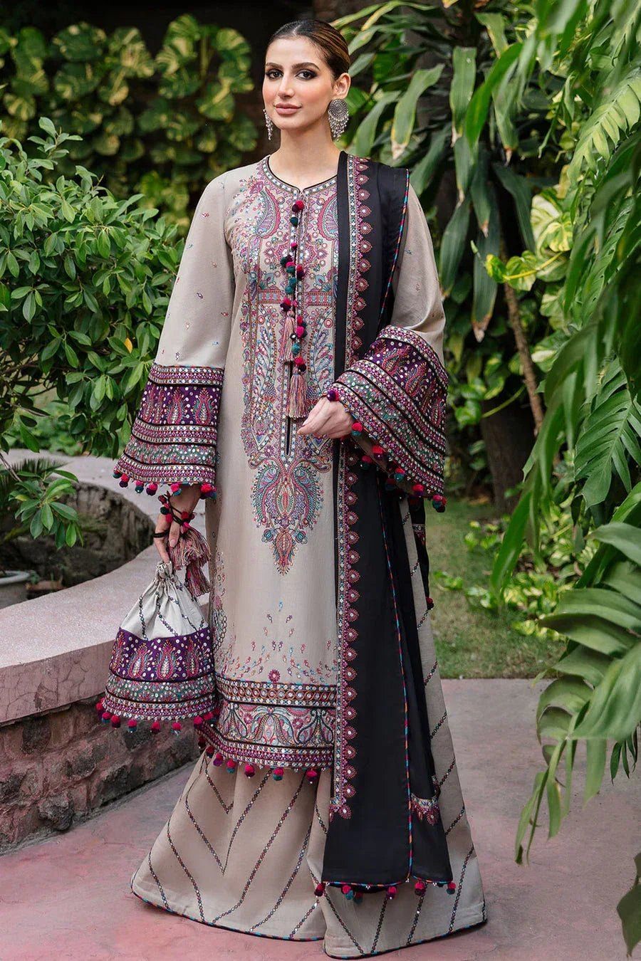 HUSSAIN REHAR KHADDAR UNSTITCHED EMB 3PC