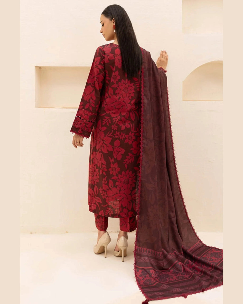 BAROQUE LAWN PRINTED UNSTICH 3PC