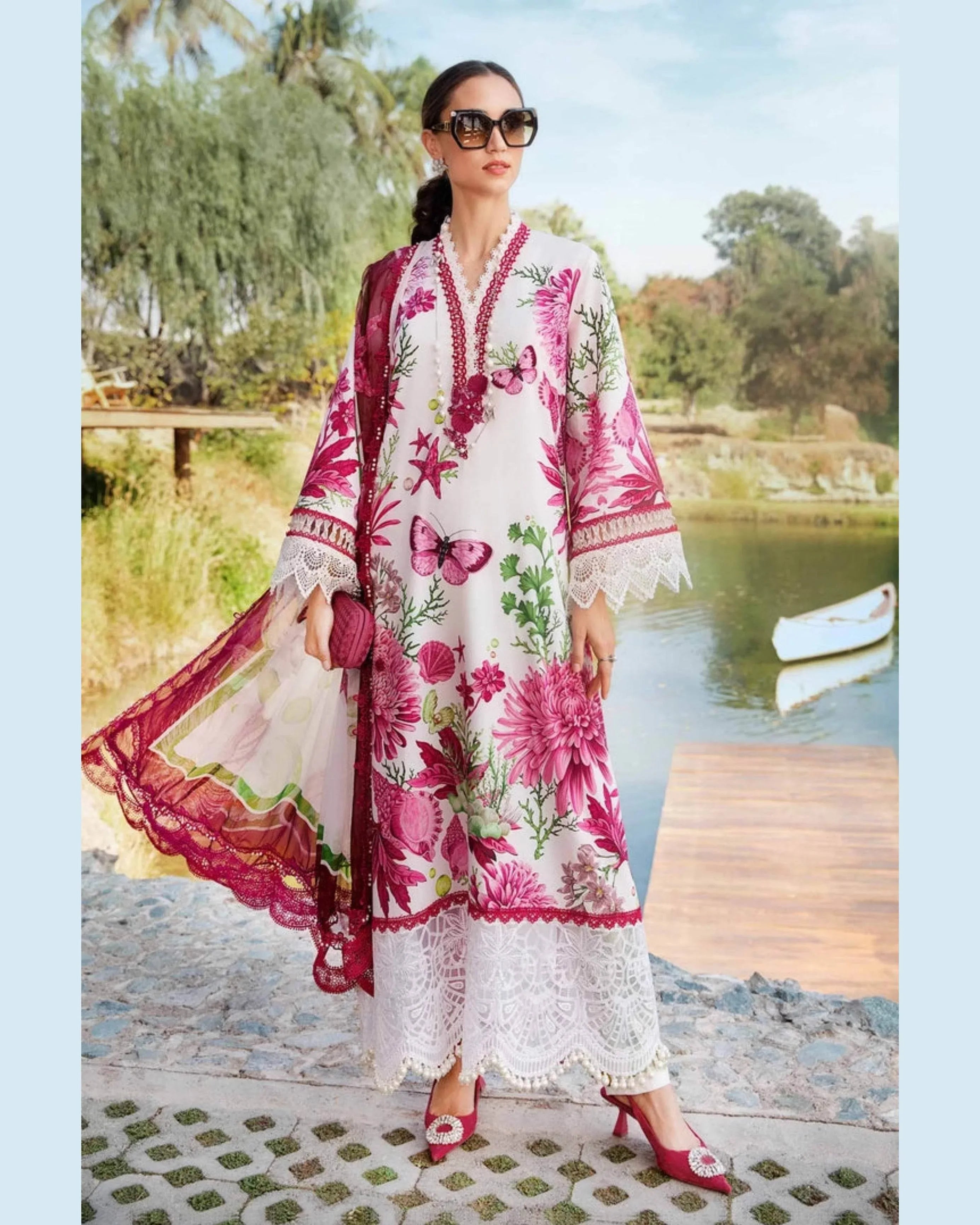 MARIA.B LAWN LUXURY UNSTICH PRINTED 3PC