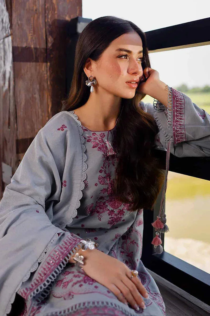 NISHAT DHANAK LUXURY UNSTITCHED EMB 3PC