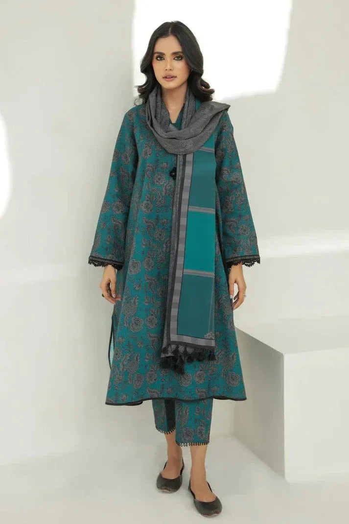BAROQUE DHANAK PRINTED UNSTICHED 3PC