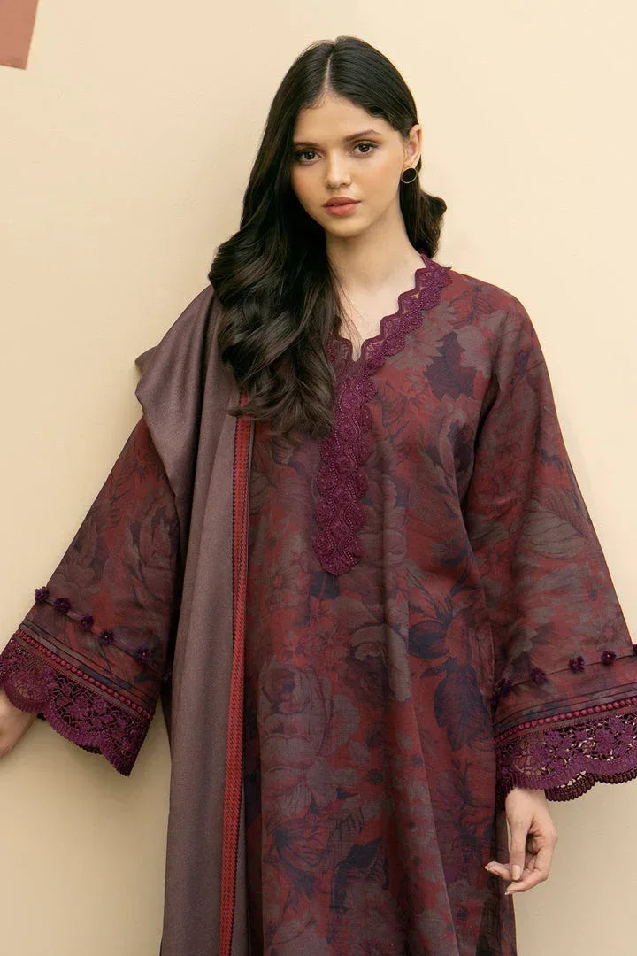 BAROQUE DHANAK PRINTED UNSTICHED 3PC