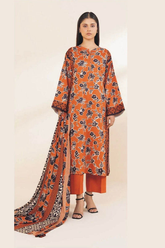 SAPPHIRE | DHANAK PRINTED UNSTICHED | 3PC