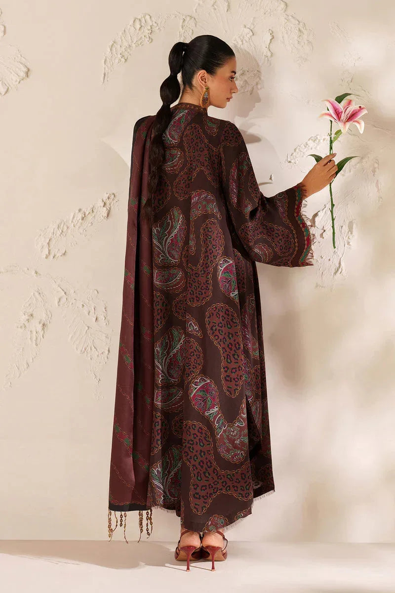 BAROQUE LINEN PRINTED UNSTICHED 3PC
