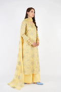 BAREEZE LINEN UNSTITCHED EMB 3PC