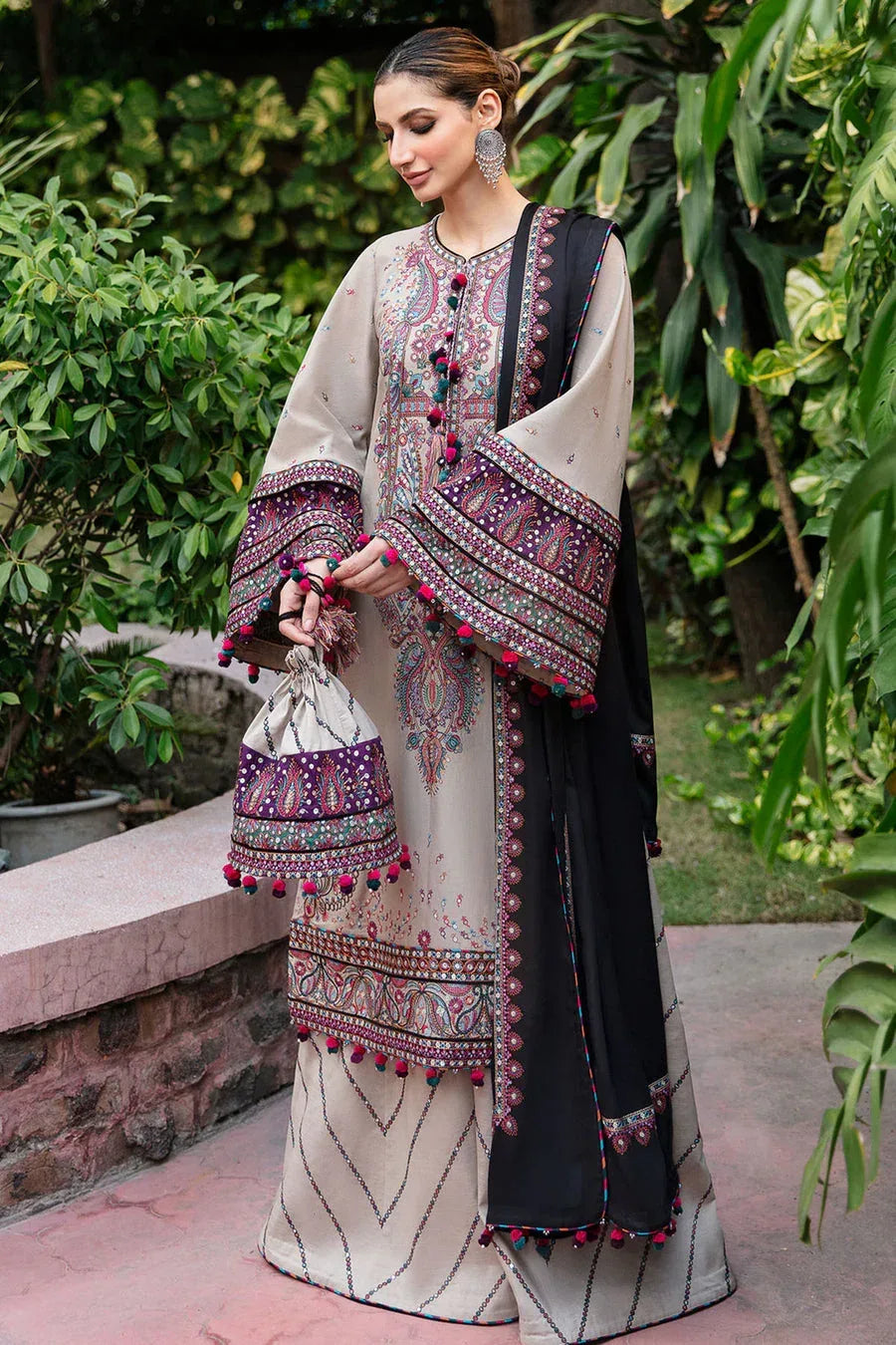 HUSSAIN REHAR KHADDAR UNSTITCHED EMB 3PC