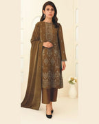 MIRAAL VOL#1 DHANAK UNSTITCHED EMB 3PC
