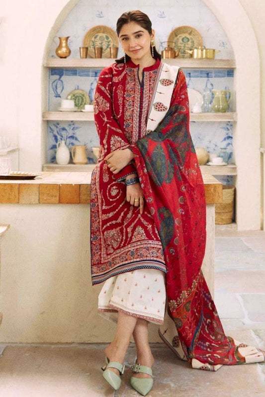 ZARA SHAHJAHAN | LUXURY UNSTITCHED EMB | 3PC