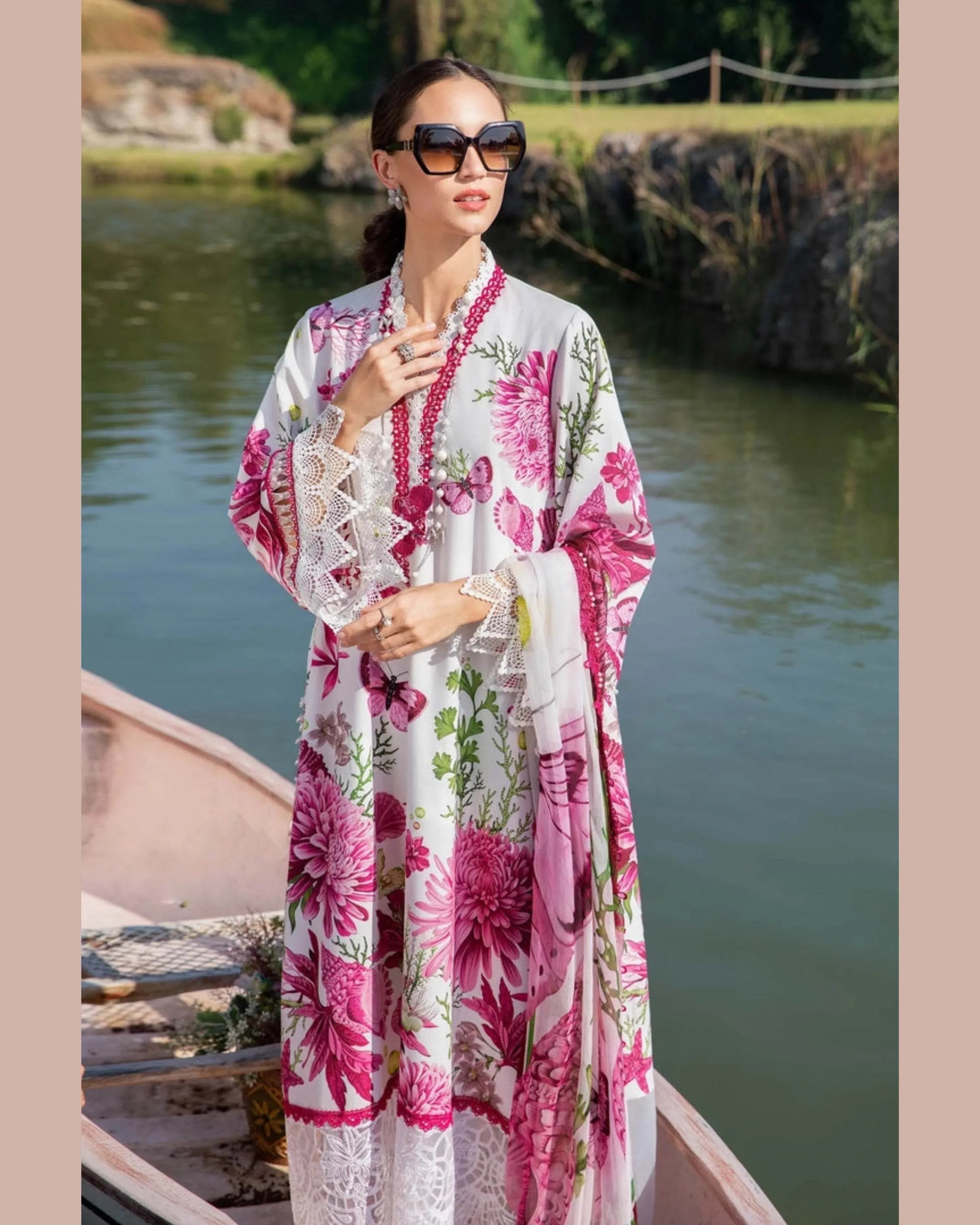 MARIA.B LAWN LUXURY UNSTICH PRINTED 3PC