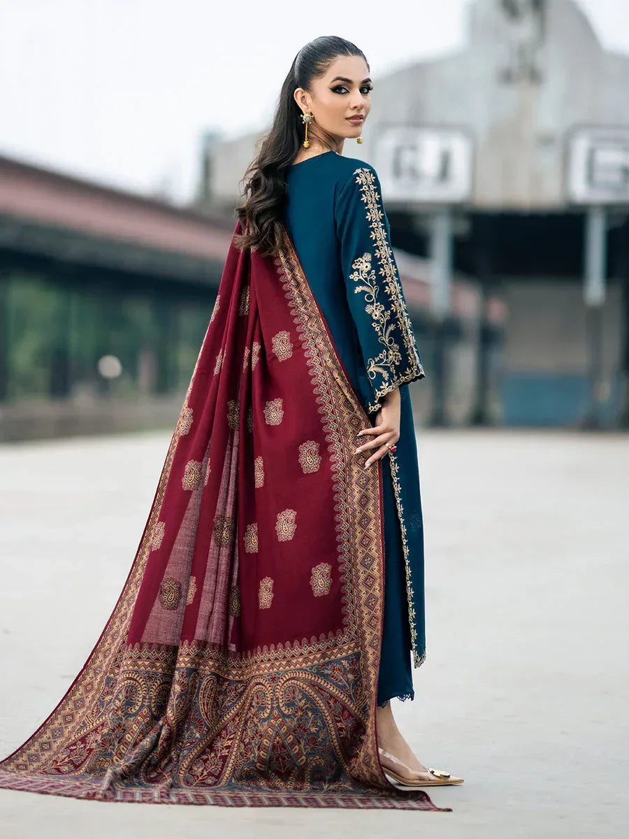 JAZMIN DHANAK LUXURY UNSTITCHED EMB 3PC