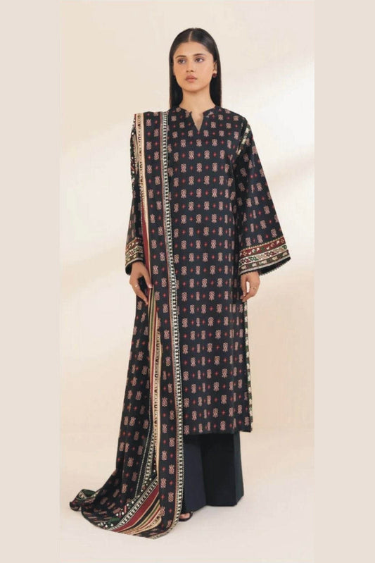 SAPPHIRE | DHANAK PRINTED UNSTICHED | 3PC