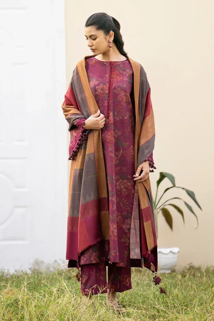 BAROQUE DHANAK PRINTED UNSTICHED 3PC