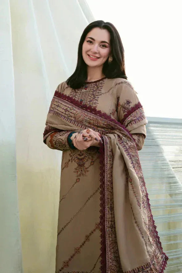 FLORENT DHANAK LUXURY UNSTITCHED EMB 3PC