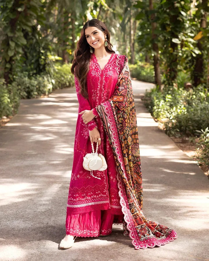 FAIZA SAQLAIN LAWN LUXURY UNSTITCHED EMB ZINNIA 3PC