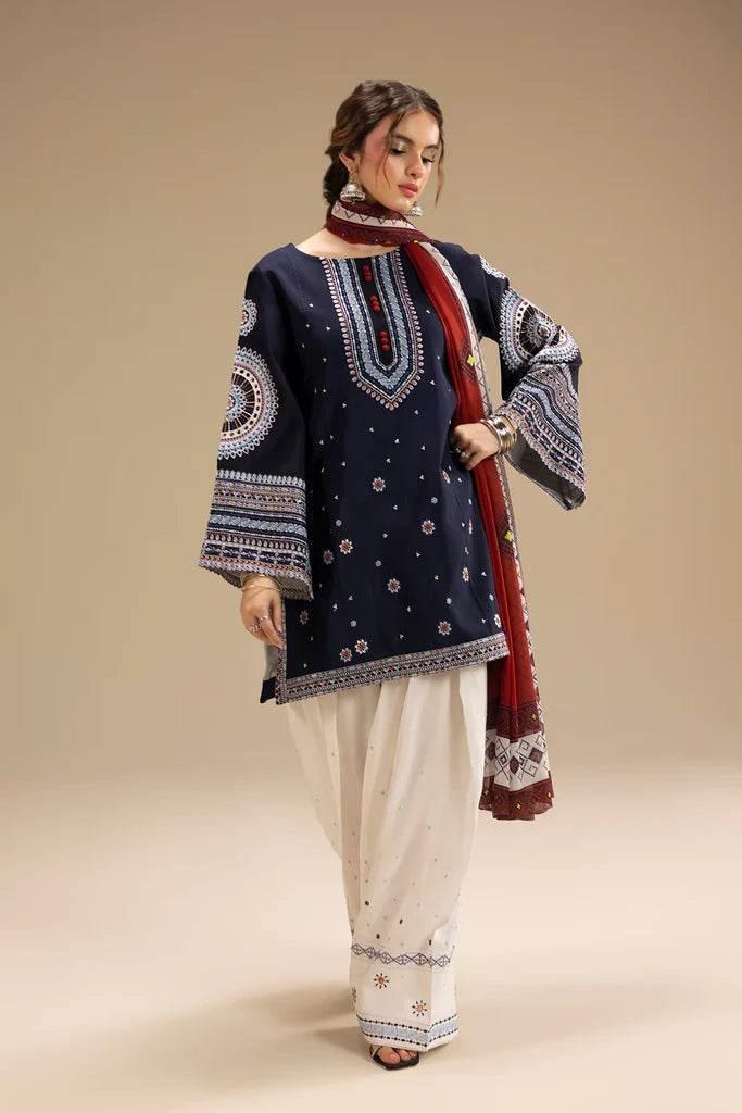 JAZMIN DHANAK PREMIUM UNSTITCHED EMB 3PC