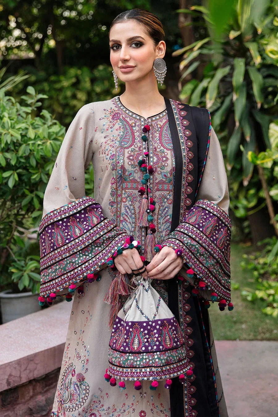 HUSSAIN REHAR KHADDAR UNSTITCHED EMB 3PC