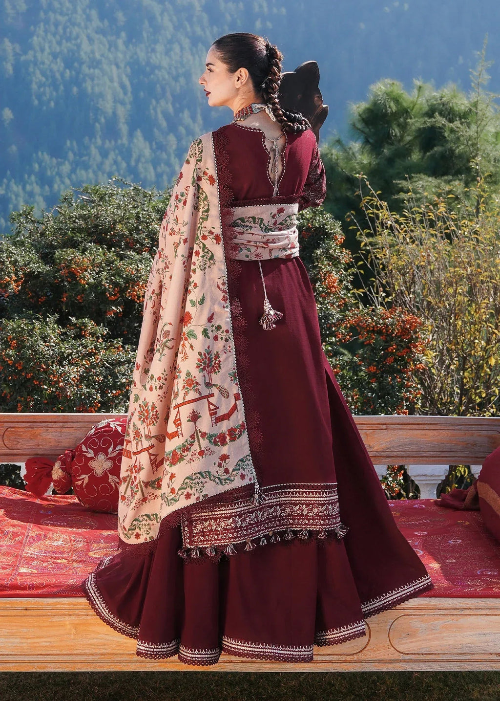 HUSSAIN REHAR DHANAK UNSTITCHED EMB 3PC