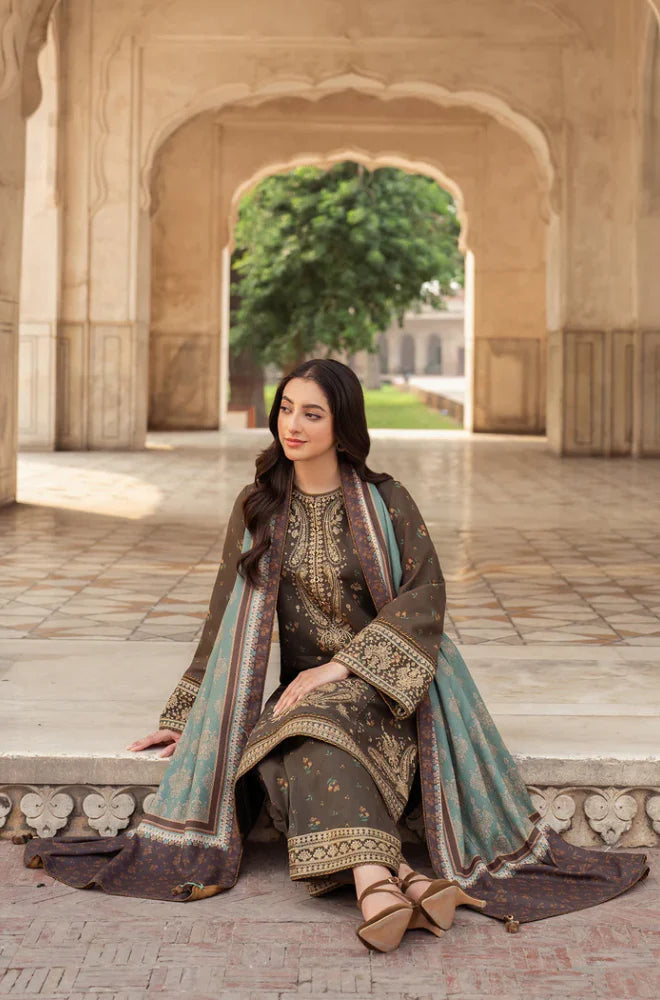 JAZMIN DHANAK LUXURY UNSTITCHED EMB 3PC